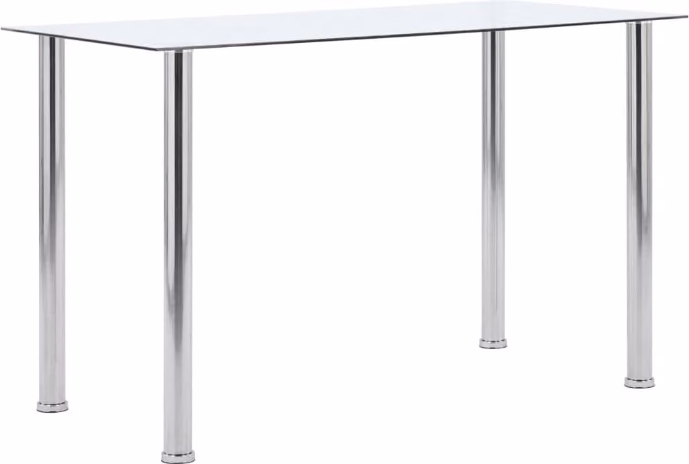 Maison Exclusive - Tavolo da pranzo trasparente 120 x 60 x 75 cm in vetro temperato