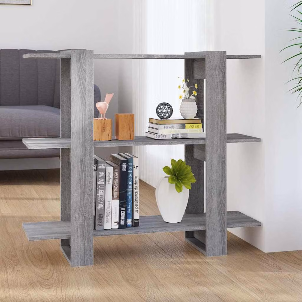 Libreria/Divisorio vidaXL Grigio Sonoma L: 100 cm, P: 30 cm, H: 87 cm
