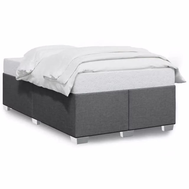 Letto matrimoniale | Letto per adulti | Giroletto senza Materasso Grigio Scuro 120x200 cm Tessuto