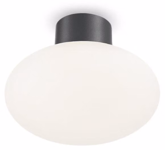 Plafoniera Moderna Clio Alluminio Antracite 1 Luce E27