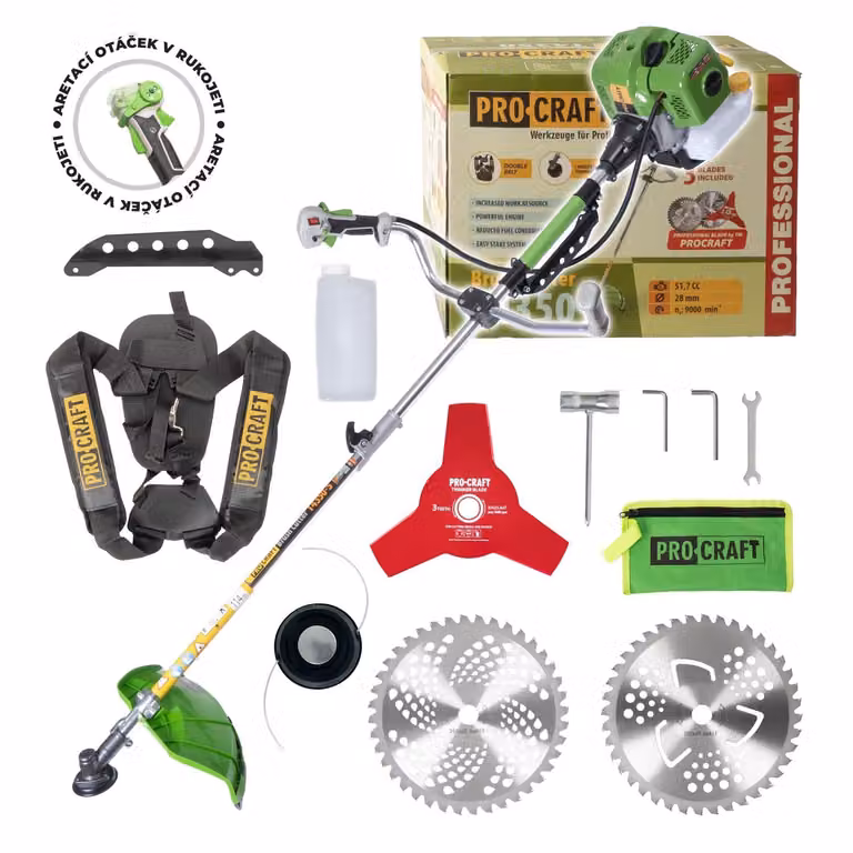 Decespugliatore a benzina Procraft T4350-S con albero sdoppiato