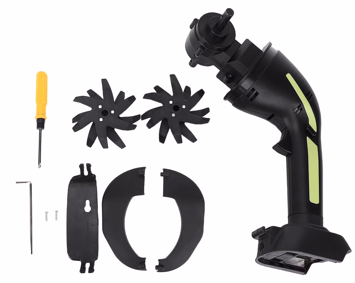 Motocoltivatore elettrico portatile senza fili, mini motocoltivatore manuale per giardinaggio con larghezza di lavoro di 4 pollici
