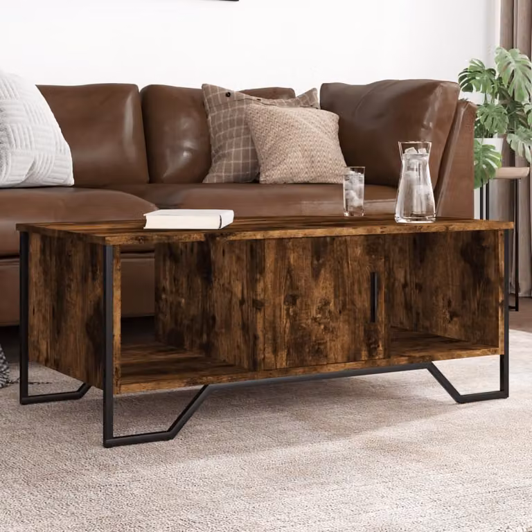 Maison Exclusive - Tavolino in rovere affumicato 100x51x40 cm Materiale ligneo