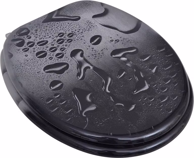 Coperchio da Toilette in MDF con Modello Gocce d'Acqua