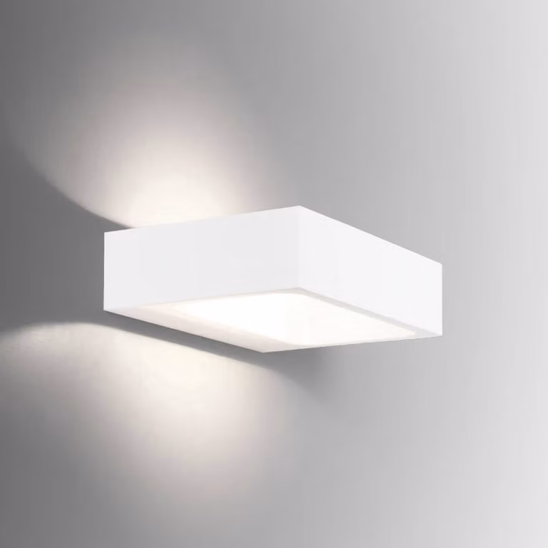 Wever & Ducré Lighting Applique da parete a LED Bento 1.3, dimmerabile, Bianco / Opale, Soggiorno / Sala da pranzo, Alluminio, Moderno, Applique a LED