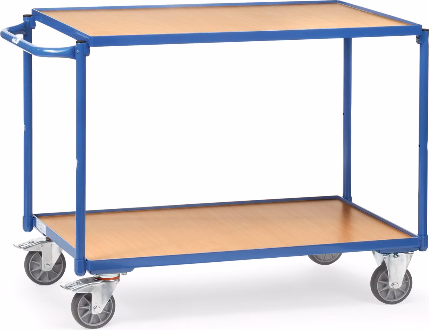 Carrello da tavolo leggero con 2 ripiani Maniglia orizzontale LxL 1000 x 600 mm