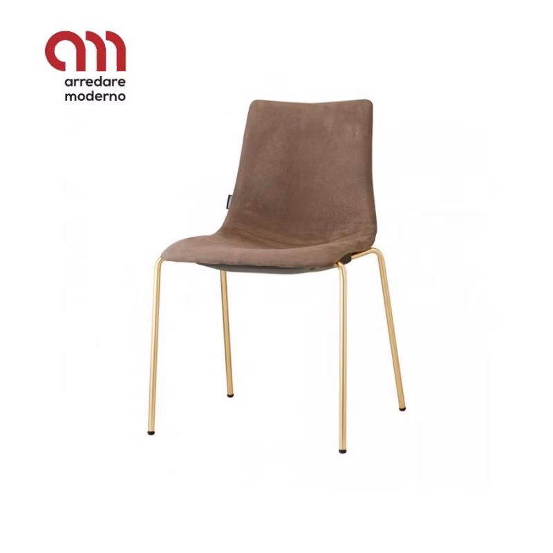 Sedia Zebra pop Scab telaio ottone satinato