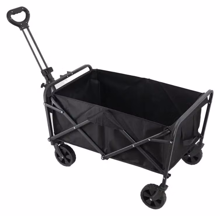 Carrello pieghevole per campeggio – Capacità di carico: 80 kg – Ideale per campeggio, pesca e picnic – Dimensioni: 75 x 50 x 67–91 cm