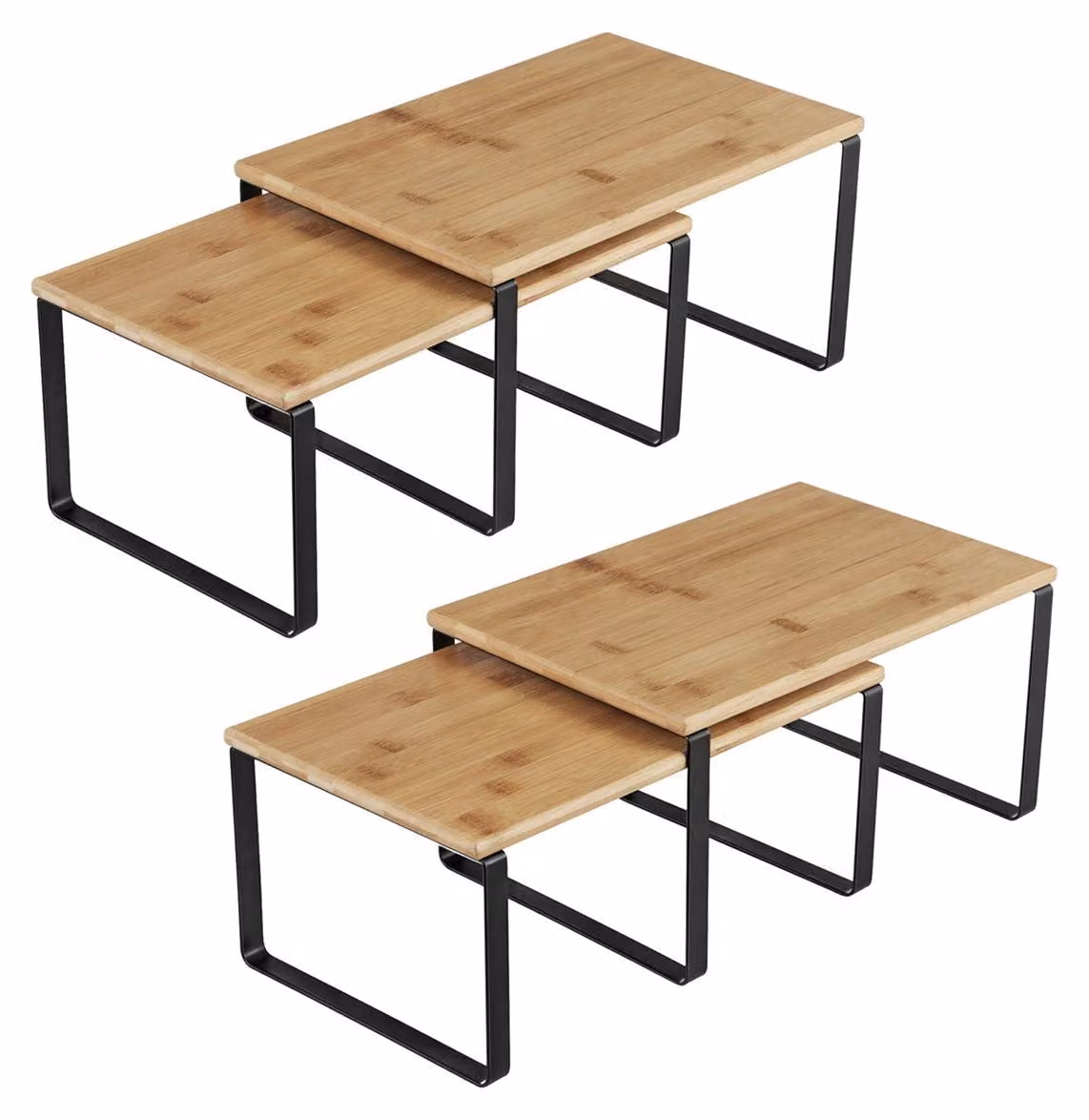 Organizzatori da cucina impilabili, set da 4 – Scaffali portaoggetti – 19,5 x 29,7 x 15,5 cm