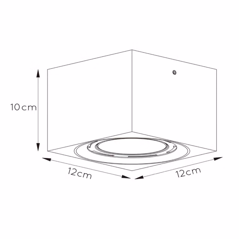 Lucide Faretto da soffitto LED Fedler angolare bianco Fedler, dimmerabile, Bianco / Opale, Soggiorno / Sala da pranzo, Alluminio, Moderno
