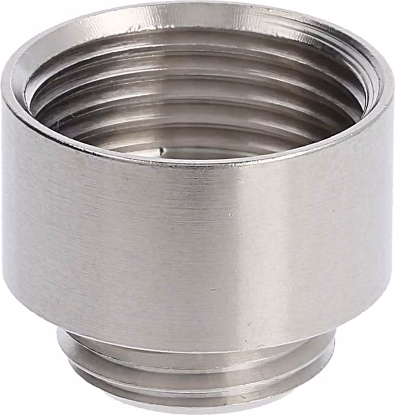 WISKA Raccordo M/M da M16x1,5 a M20x1,5 MRM-M16/M20 tondo ottone (CuZn) nichelato filettatura di collegamento 6,0 mm - 1