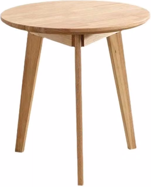 Tavolo da pranzo rotondo in legno per 2 persone, piccolo tavolo da pranzo moderno con gambe in legno massello, ideale per piccoli spazi in sala da pranzo o soggiorno, finitura in legno grezzo (80 cm di diametro x