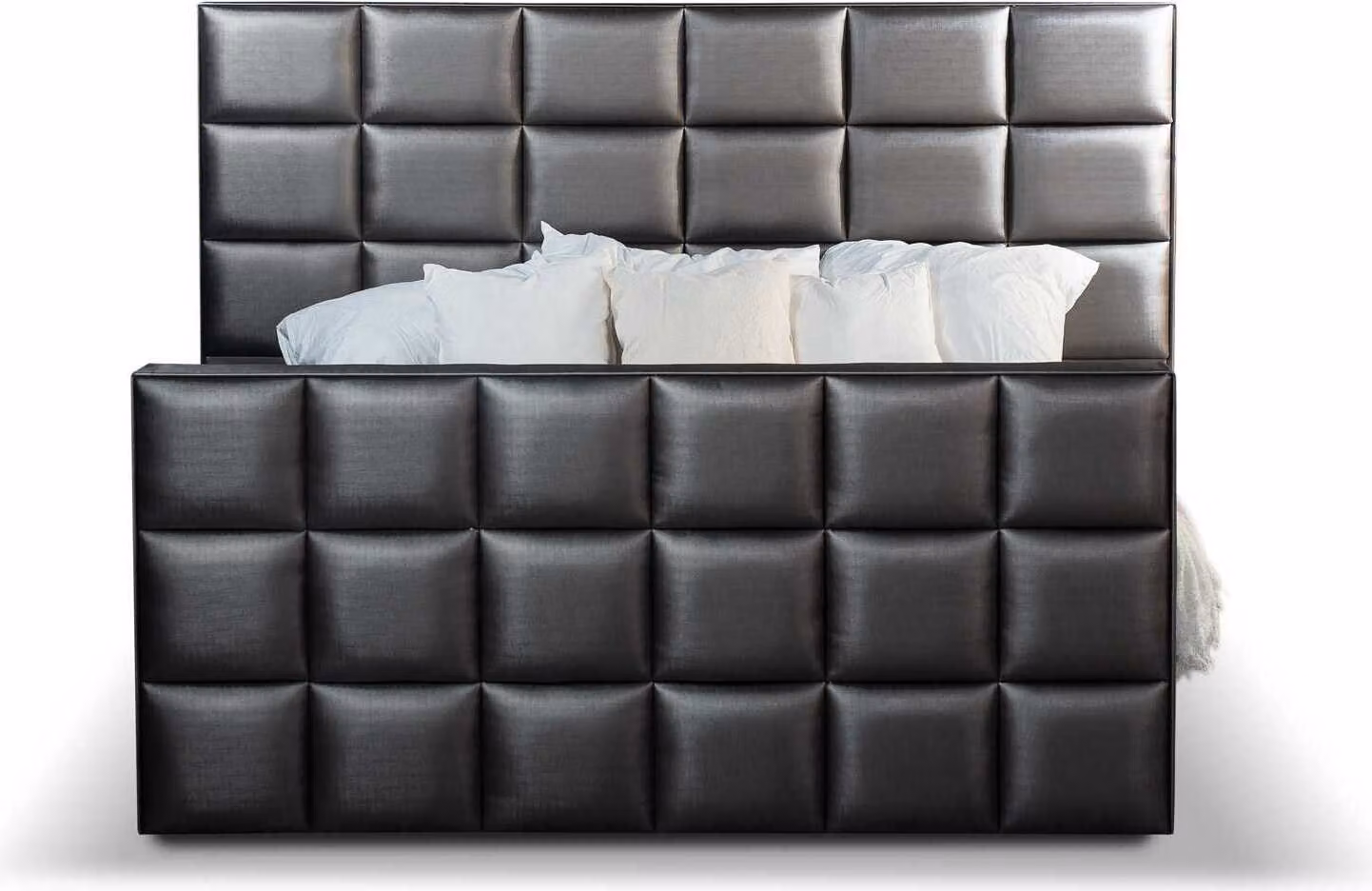 Schlafzimmer Betten Kunstleder Luxus Bett Boxspringbett 180 x 200 cm