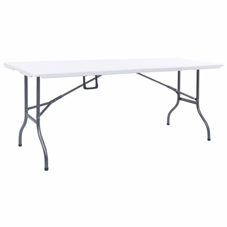 Maison Exclusive - Tavolo da giardino pieghevole, bianco, 180x72x72 cm, in HDPE