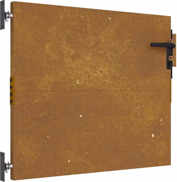 Cancello singolo da giardino in acciaio Corten marrone CFW8680428 L: 85 cm, H: 75 cm