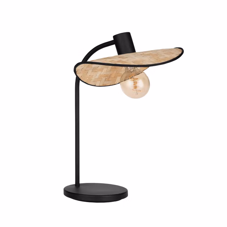 EGLO Lampada da tavolo Marywell, Legno chiaro, Soggiorno / Sala da pranzo, bambù, Lampada da tavolo