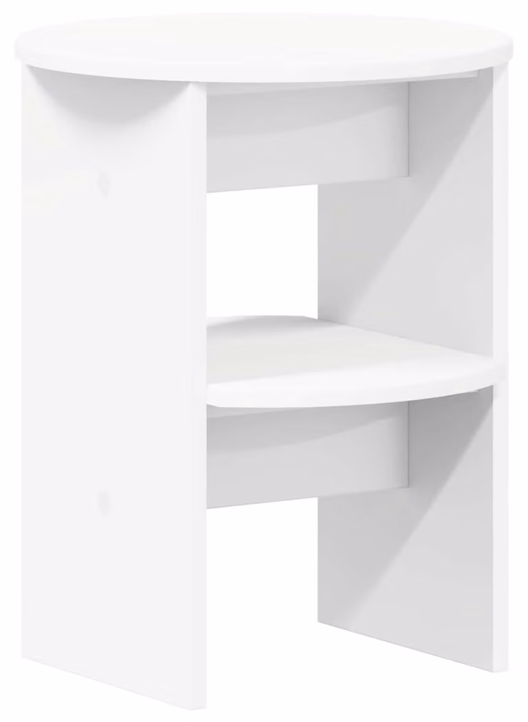 Mobile laterale Bianco Ø40 x 50 cm Legno ingegnerizzato