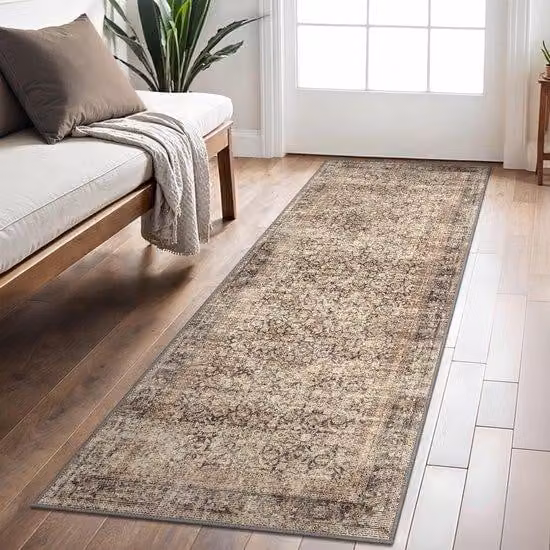 Tappeto vintage lavabile antiscivolo 60x180 cm per il soggiorno
