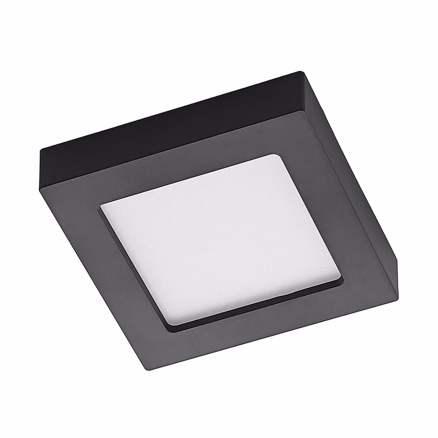 Prios Lampada da soffitto LED Alette, nera, 12 W, CCT, dimmerabile