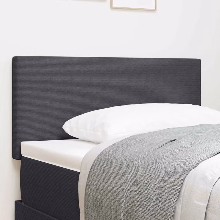 Testiera per letto moderna vidaXL in tessuto corda grigio scuro, Larghezza: 90 cm