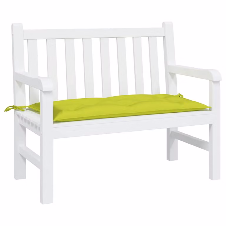 vidaXL Cuscino per Panca Verde Brillante L: 100 cm, P: 50 cm, H: 7 cm in Tessuto Oxford Idrorepellente e Traspirante