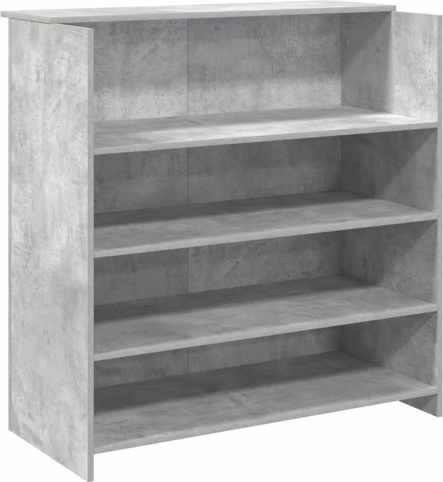 Banco Reception Grigio Cemento 100x50x103,5cm Legno Multistrato