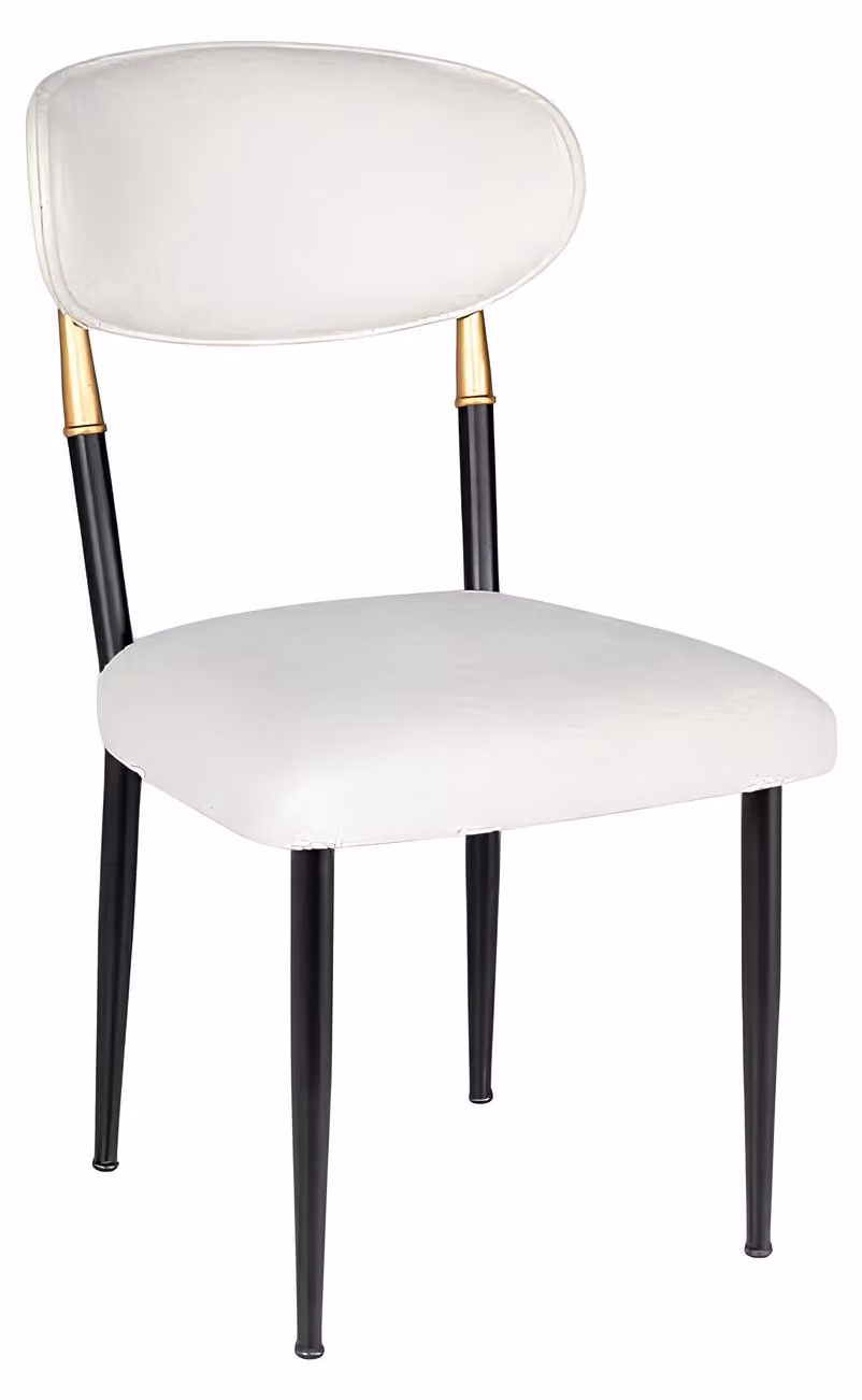 Sedia da pranzo bianca Robusta struttura in legno Sedie di design in tessuto