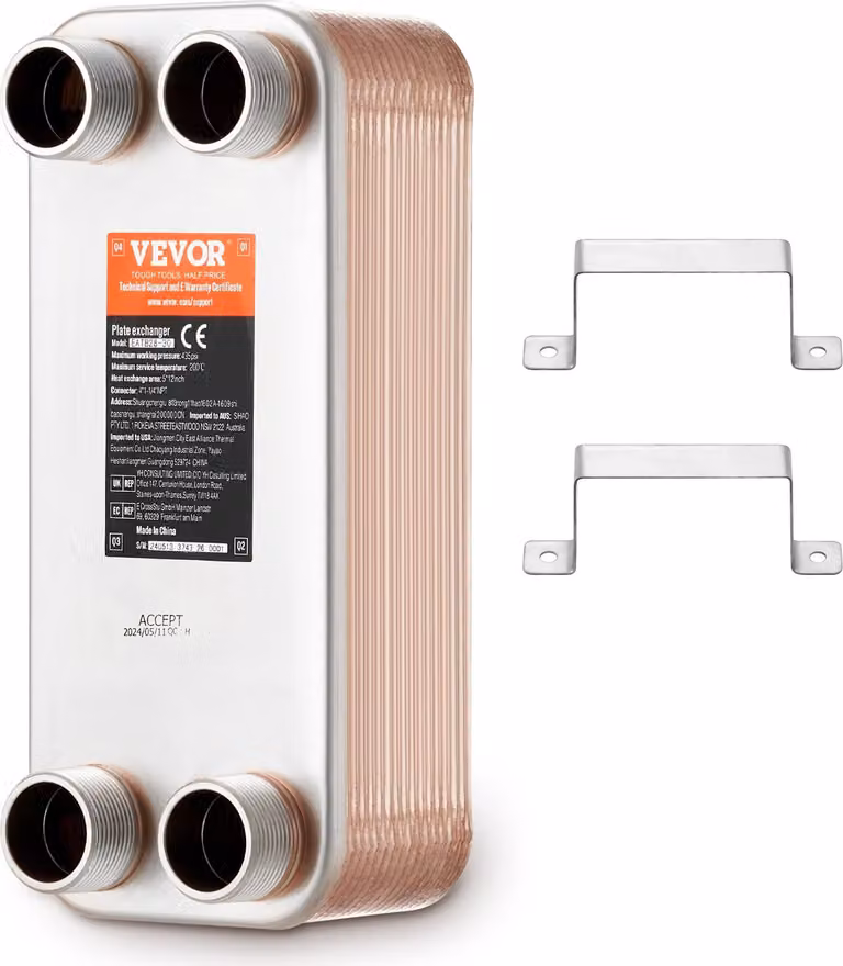 30 Scambiatori di calore a piastre 4x1-1/4inch connessioni MNPT Acciaio inox 316L