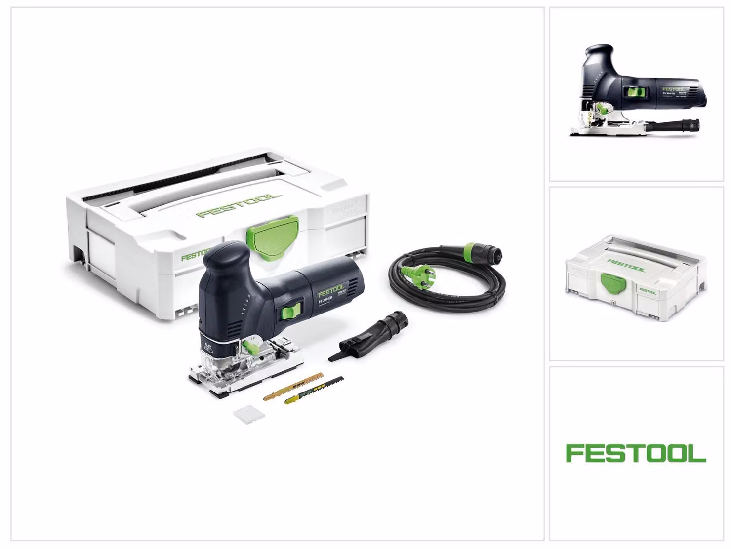 Festool TRION PS 300 EQ-Plus Seghetto alternativo 720W ( 576615 ) + Valigetta systainer + 2x Lame + Paraschegge Successore del 561445