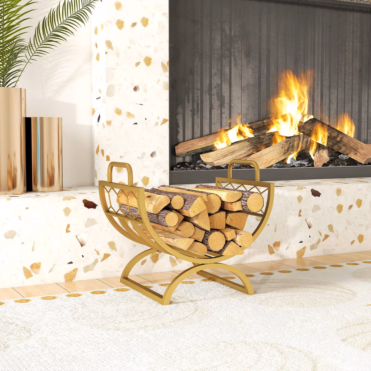 Scrivania da interno Outsunny Oro L 46 cm x P 36 cm x H 41 cm – 2