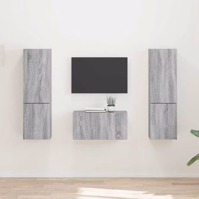 Set mobile TV 5 pz Grigio Sonoma Legno ingegnerizzato 3409102