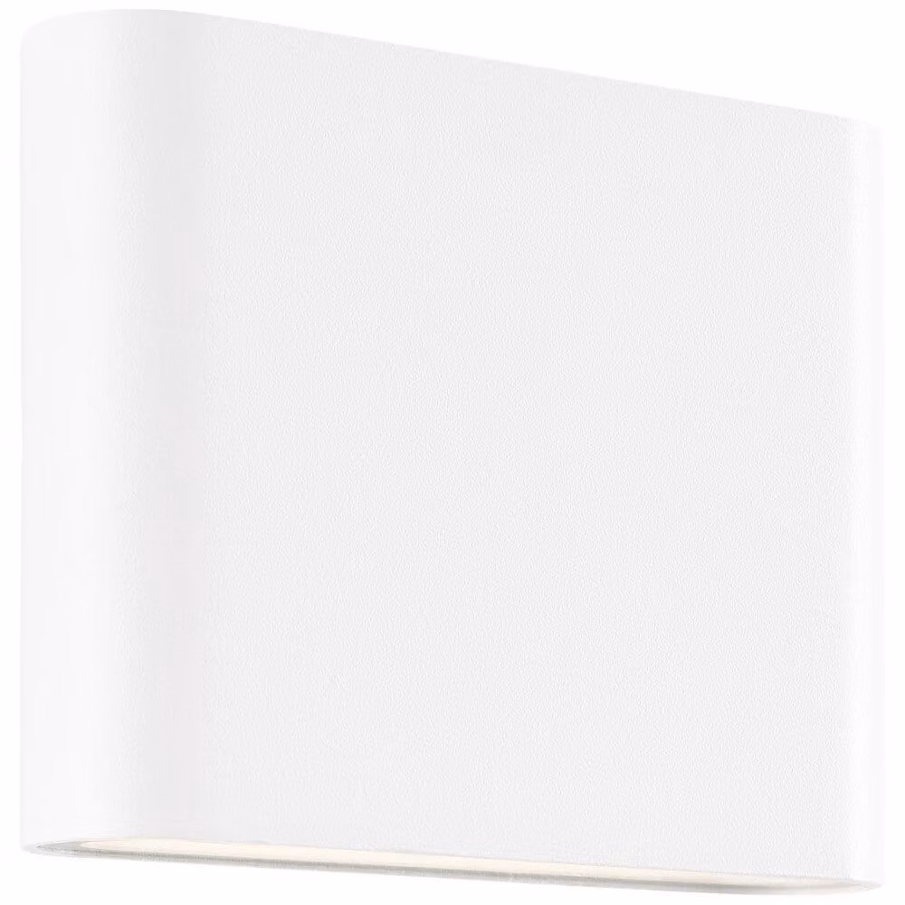 BRILLANTE applique da esterno a LED bianco Welbie | Luce Up/Down | IP54 | Applique con uscita luce su entrambi i lati | 7 watt 700 lumen 3000 Kelvin | Metallo/vetro