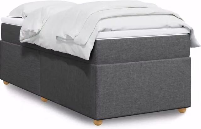 Giroletto a Molle con Materasso Grigio Scuro 80x200 cm Tessuto 3285332