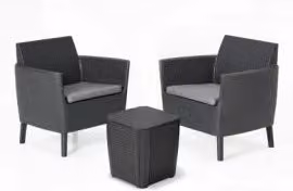 Set da Giardino Rattan Salottino Terrazzo Esterno Vimini Salemo Balcony Keter