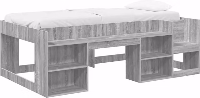 Telaio del letto | Letto per Bambini con storage Sonoma grigio 80 x 200 cm