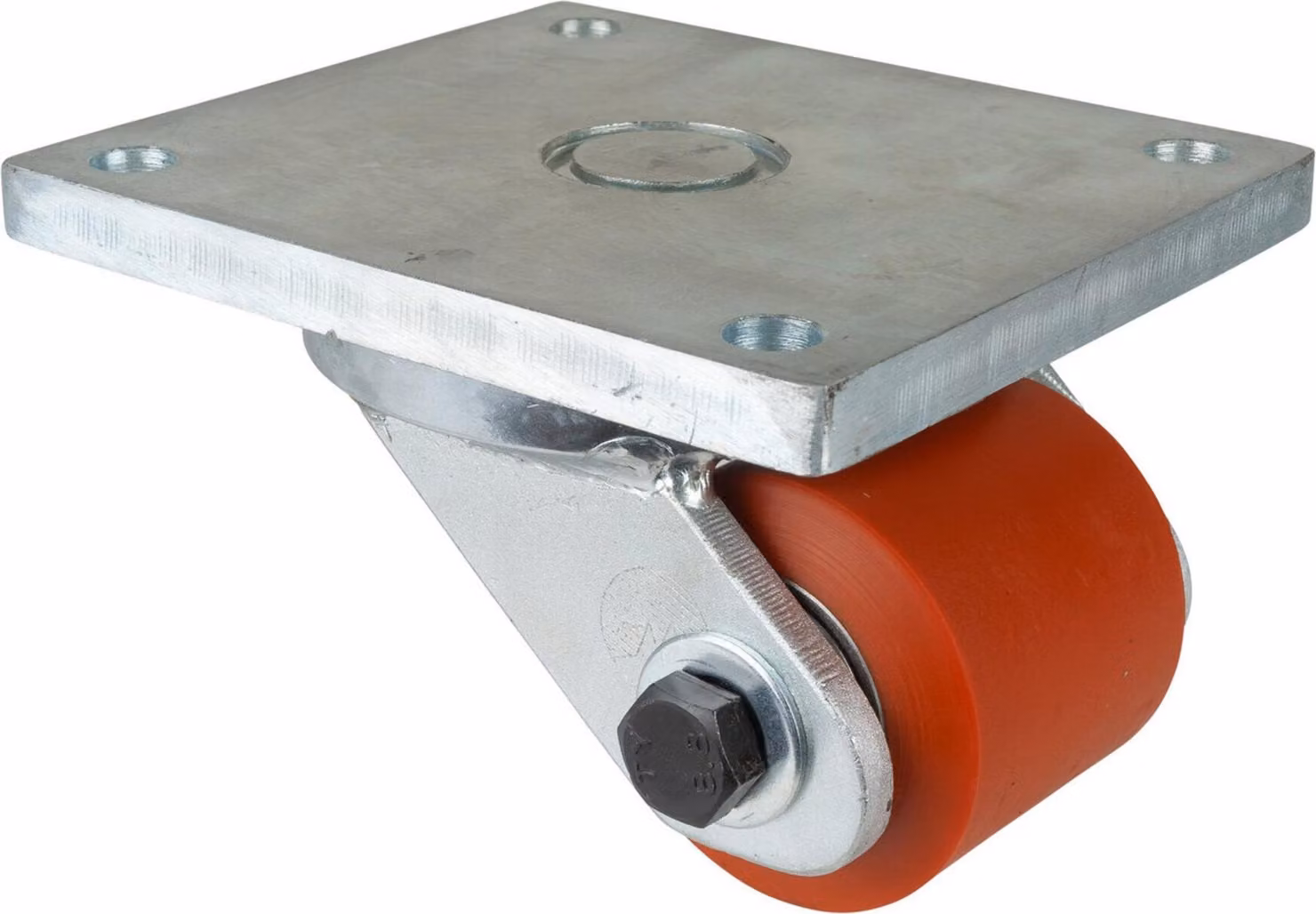 BS Ruote girevoli RR100.C10.085 Diametro 85mm Portata 800kg Piastra 190x175mm Ruota Alluminio / fusione PUR 95 - RR100.C10.085