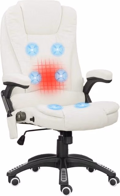 Sedia da ufficio ergonomica con massaggio ¨C zephmum ¨C cremewei? 68x72x110-120 cm
