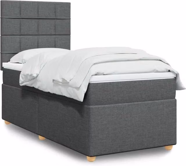Letto Ibrido con Materasso vidaXL Grigio e Bianco, L 80 cm x P 200 cm