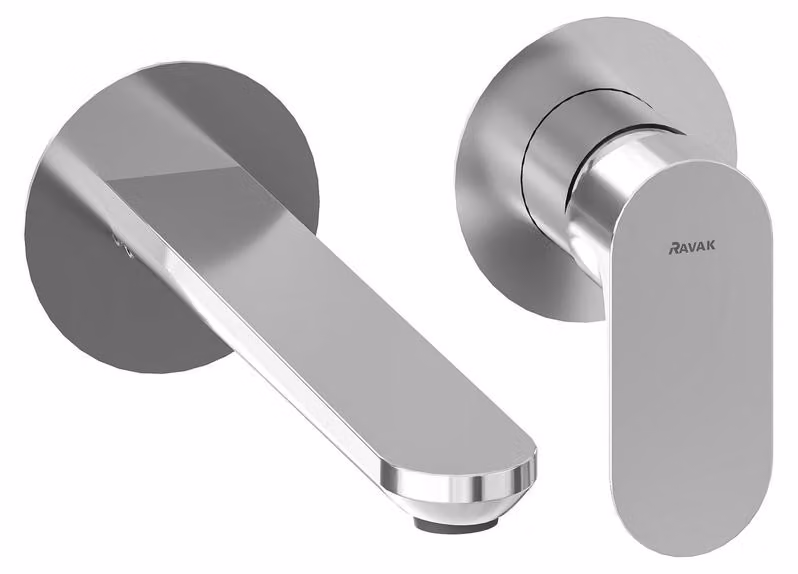 Rubinetto per lavabo a incasso Ravak Eleganta EL 019.00CR.O1.RB07B senza corpo, cromato