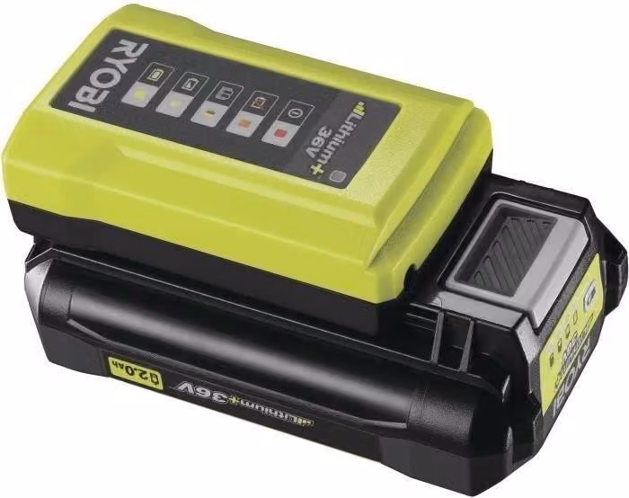Batteria al litio+ 36V RYOBI MAXPOWER, 2,0 Ah, caricabatteria standard 1,7 A, RY36BC17A-120, compatibile con 36V