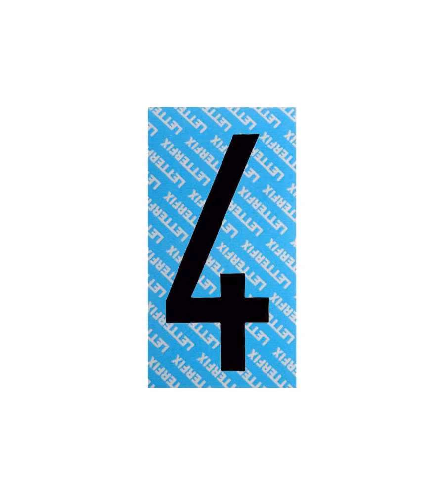 Numero Adesivo Nero Serie T80 4 Letterfix