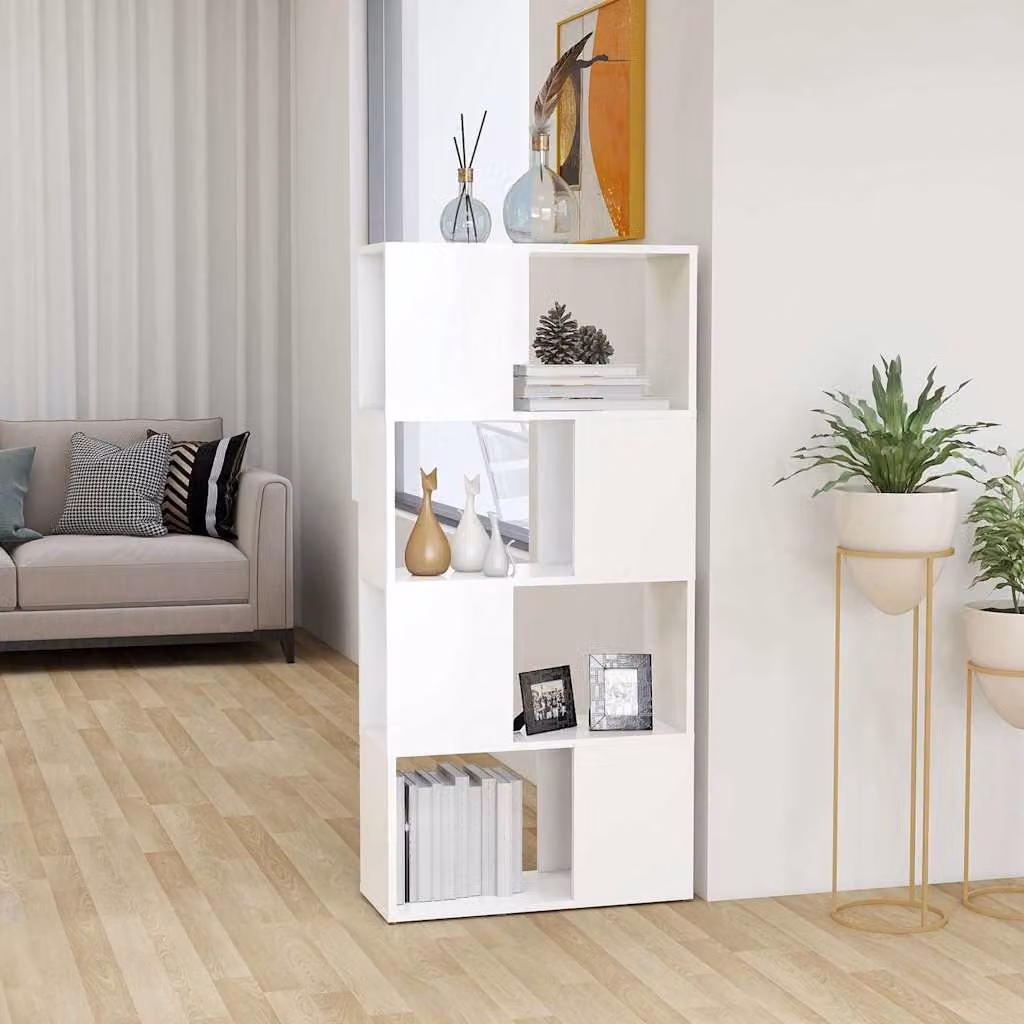 Libreria/Divisorio vidaXL Bianco in MDF L: 60 cm, P: 24 cm, H: 124,5 cm