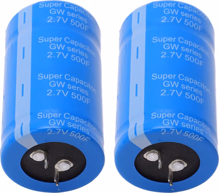 2 Pz Automobile Car Farad Condensatore 2.7V 500F Risparmio Energetico Auto Blu Raddrizzatore Super Farad Condensatore