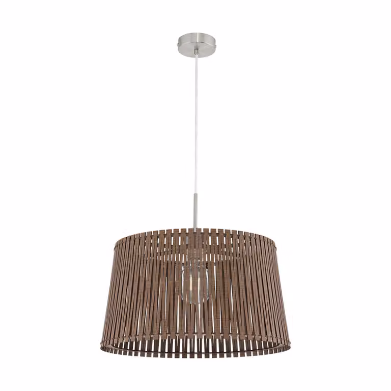 Eglo 96199 Sendero lampada a sospensione Ø 45 cm nichel opaco marrone scuro