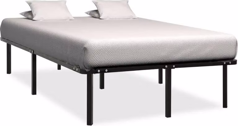 The Living Store Struttura letto in metallo nero 180×200 cm