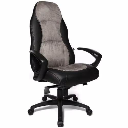 Sedia da ufficio Topstar / sedia direzionale Speed Chair Al.F2 in ecopelle nero / grigio