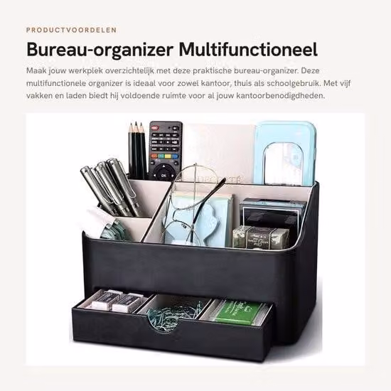 Dailygoods - Organizzatore da scrivania Robuust - Organizzatore da scrivania con cassetti