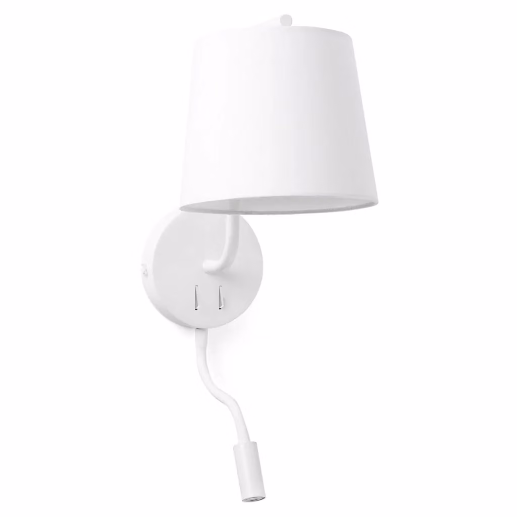 Applique con Lettore LED Faro Barcelona di colore Bianco