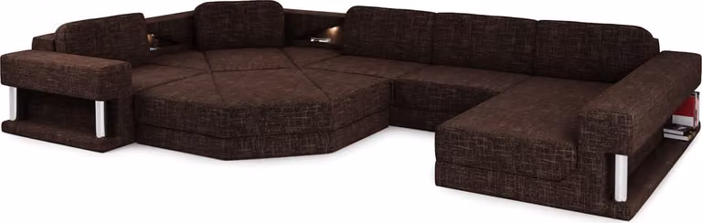 Modern Ecksofa Couch Polster Leder Design Sofa Garnitur Wohnlandschaft Parlamen