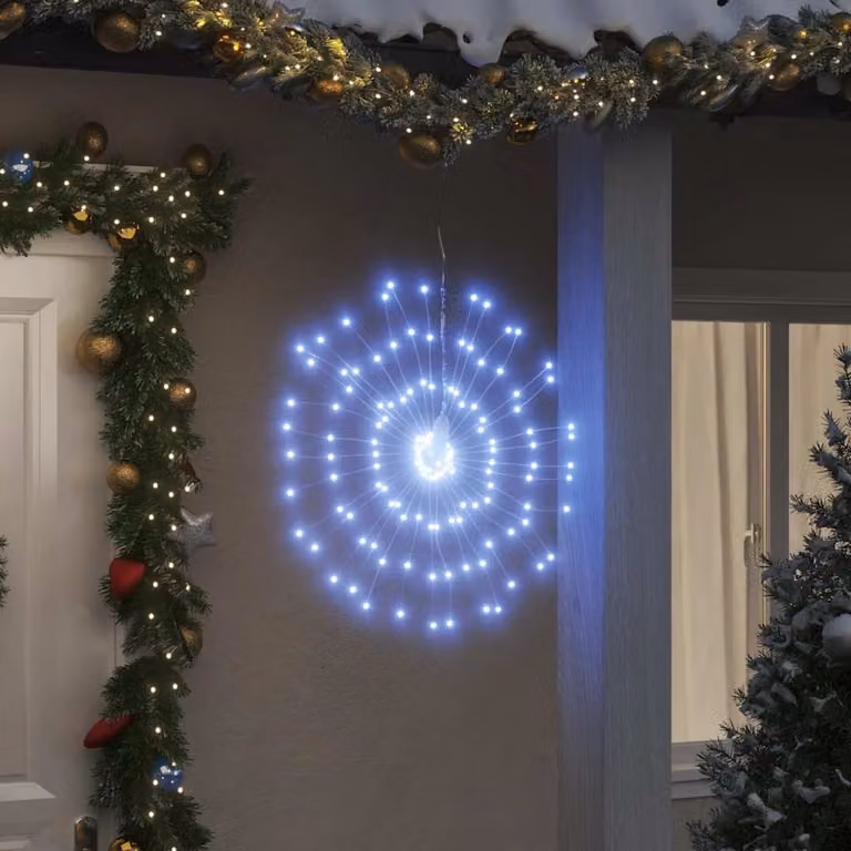 vidaXL Decorazione di Natale Galassia con 140 LED Bianco Freddo, Trasparente e Rame, con Telecomando e Timer, Altezza: 17 cm